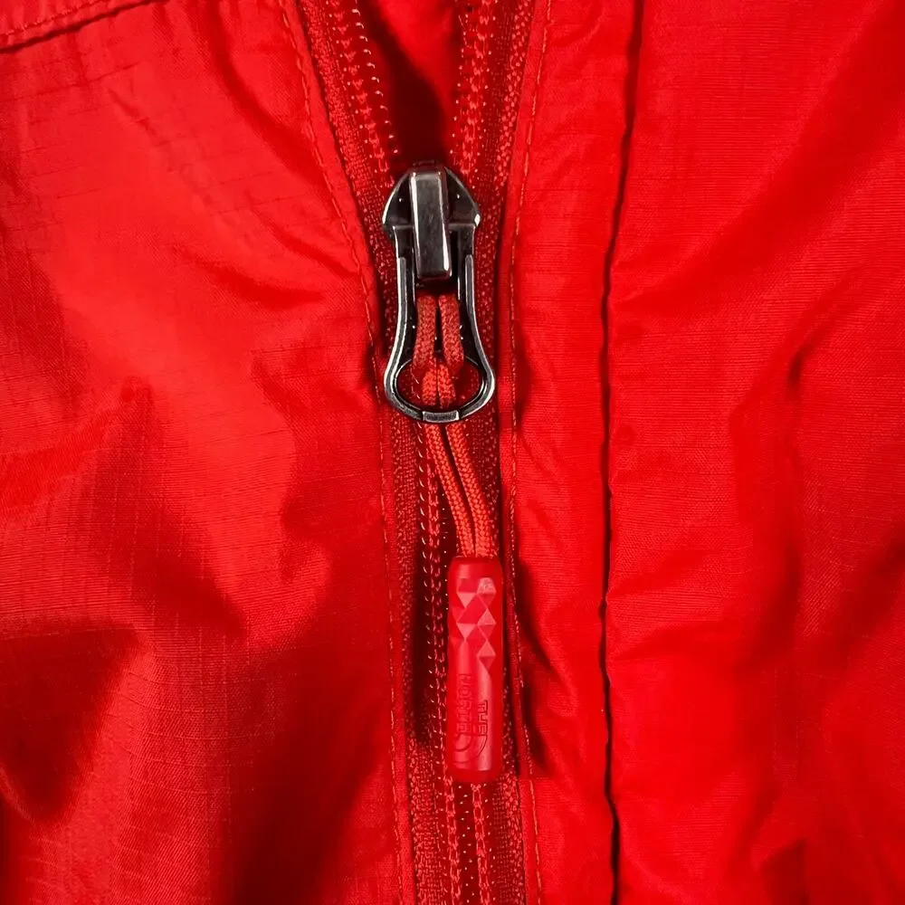 North Face DryVent Rain Jacket Mens L Red Packable Hood Waterproof Discount Tire